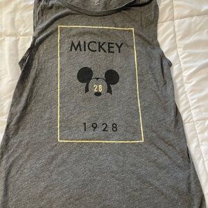 Disney Gray Muscle Tee with Mickey Design